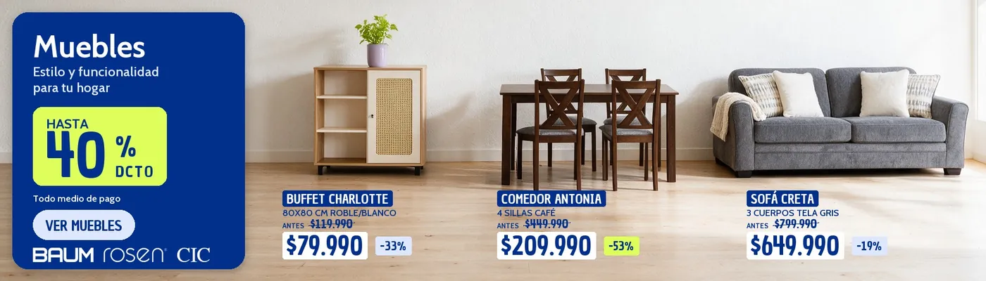 Slide de muebles con buffet, comedor y sofá.